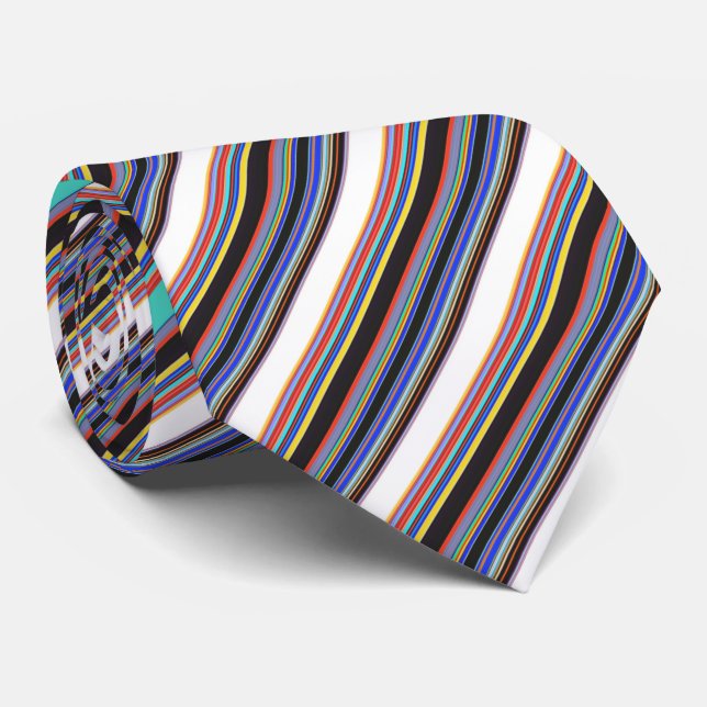 Corbata Rayas azules negras lindas (Enrollado)