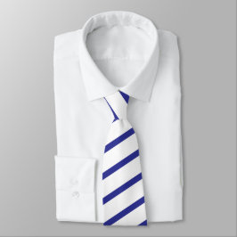 Corbata Rayas Azules Sobre Blanco