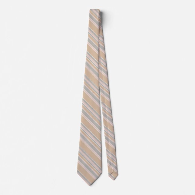 Corbata Rayas beiges (Anverso)
