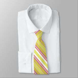 Corbata Rayas blancas amarillas lindas