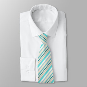 Corbata Rayas blancas aqua lindas