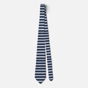 Corbata Rayas Blancas Azul Marino