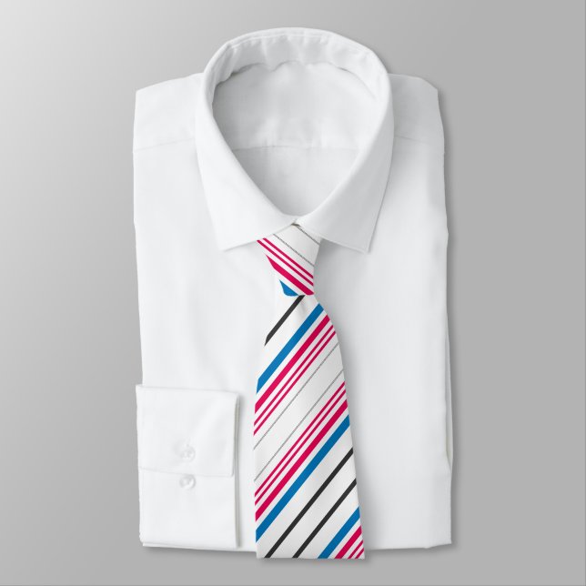 Corbata Rayas blancas azules lindas (Atado)