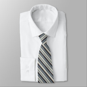 Corbata Rayas blancas grises gruesas