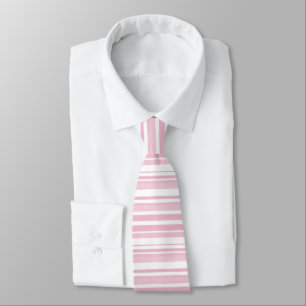 Corbata Rayas blancas rosadas suaves