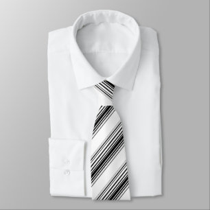 Corbata Rayas blancas y negras modernas