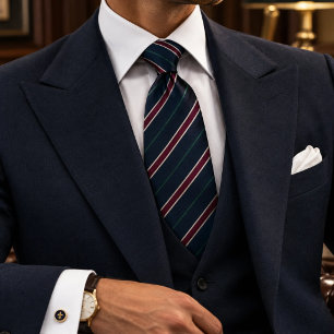 Corbata Rayas Burgundy Marina
