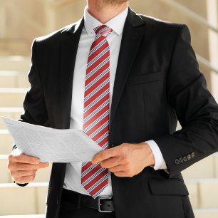 Corbata Rayas clásicas del rojo y de la marina de guerra