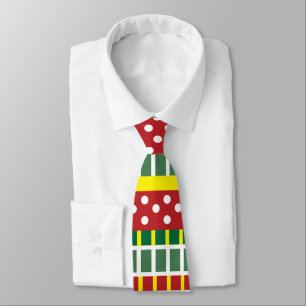 Corbata Rayas Coloridas Patrón de Lunares Moderno