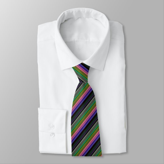 Corbata Rayas coloridas retro lindas (Atado)