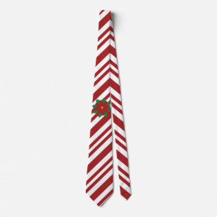 Corbata Rayas de andamio diagonales con corona holly en un