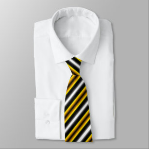 Corbata Rayas de arcoiris blancas amarillas