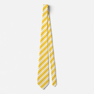 Corbata Rayas de caramelo amarillo y blanco