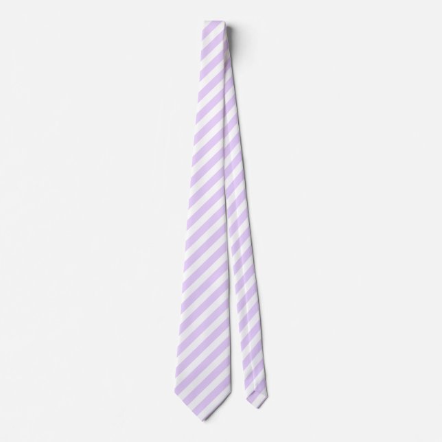 Corbata Rayas de caramelo blanco y púrpura (Anverso)
