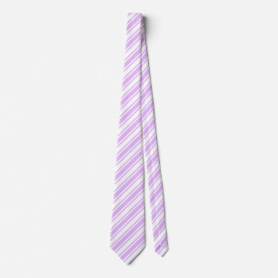 Corbata Rayas de caramelo blanco y púrpura