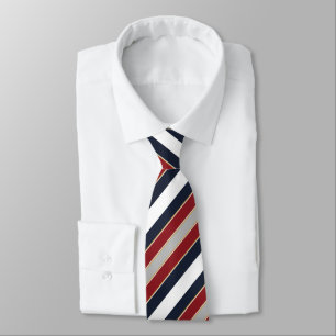 Corbata Rayas de caramelo clásicas en azul marino