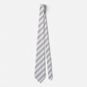 Corbata Rayas de caramelo gris y blanco