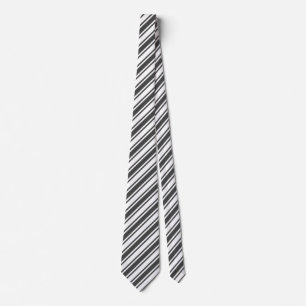 Corbata Rayas de caramelo gris y blanco
