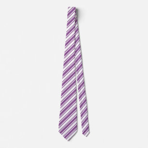 Corbata Rayas de caramelo morado y blanco