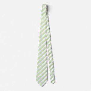 Corbata Rayas de caramelo verde pálido y blanco