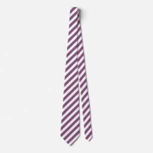 Corbata Rayas de caramelos malvas y blancas