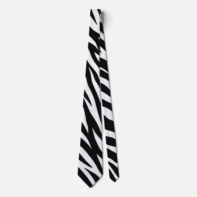 Corbata Rayas de cebra Patrón de animal (Anverso)