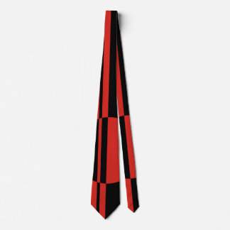 Corbata Rayas de círculo rojo negro moderno positivas nega