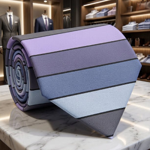 Corbata Rayas de color púrpura y gris en papel de acuarela