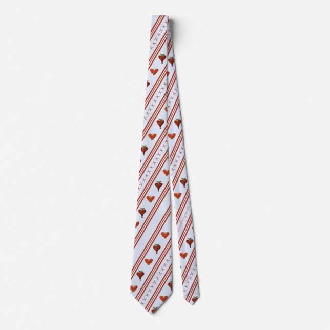Corbata Rayas de Corazones (Anverso)