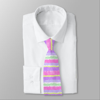 Corbata Rayas de garabato pastel