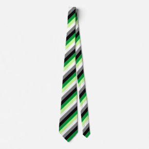 Corbata Rayas de la bandera aromántica