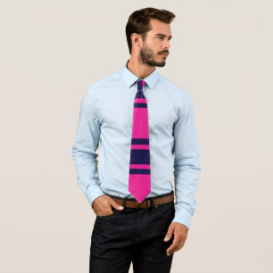 Corbata Rayas de la Marina Rosa