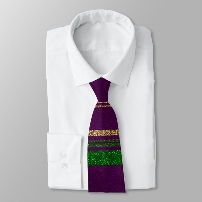 Corbata Rayas de Mardi Gras  (Atado)