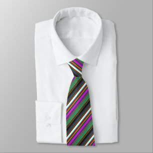 Corbata Rayas de neón coloridas lindas