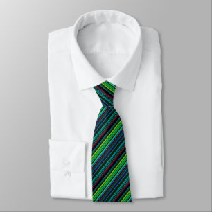 Corbata Rayas de neón coloridas lindas