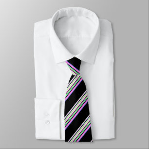 Corbata Rayas de neón coloridas lindas