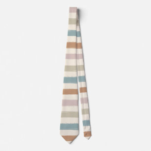 Corbata Rayas de pincel boho sin costuras tono tierra