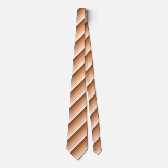 Corbata Rayas de sombra de naranja quemadas (Anverso)