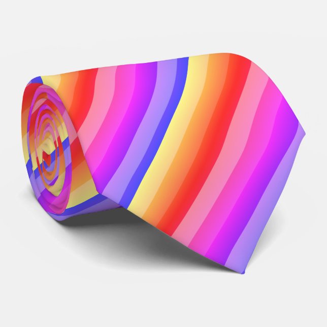 Corbata rayas diagonales coloridas del verano (Enrollado)