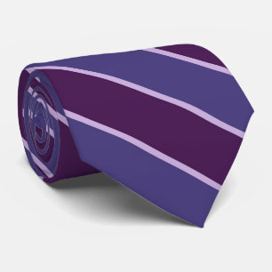 Corbata Rayas diagonales de lavanda violeta púrpura y rosa