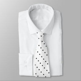 Corbata rayas diagonales de puntos desiguales negros