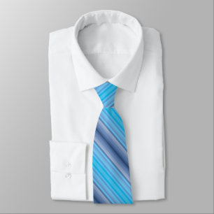 Corbata Rayas diagonales de verano de invierno azul colori
