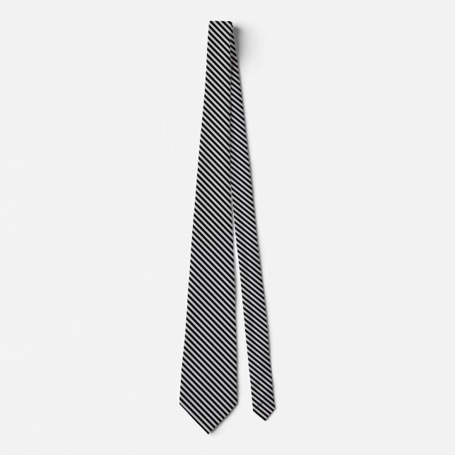Corbata Rayas diagonales finas grises claras (Anverso)
