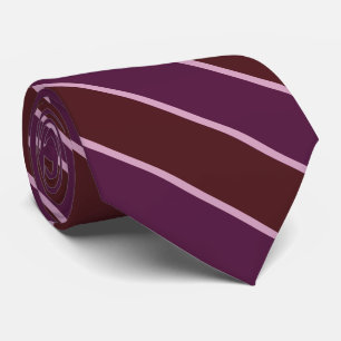 Corbata Rayas diagonales rojas granate, magenta y rosadas