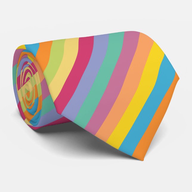 Corbata Rayas diagonales vivas (Enrollado)