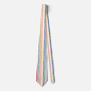 Corbata Rayas dibujadas a mano en colores modernos de medi