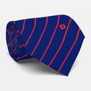 Corbata Rayas dinámicas: azote de cuello con rayas azul y