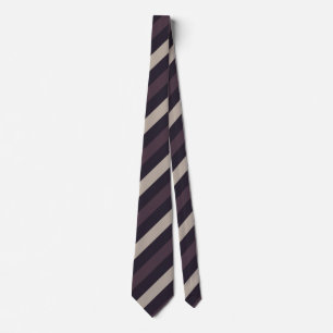Corbata Rayas en púrpura profundo, marrón oscuro y beige