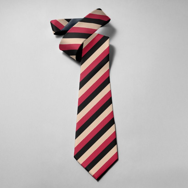 Corbata Rayas Formales de Groomsmen Rojo Oscuro Negro Dora (Subido por el creador)