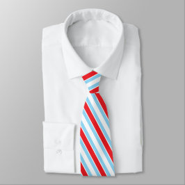 Corbata Rayas geométricas azul rojo